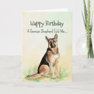 A German Shepherd Personality Birthday Fun Animal Card