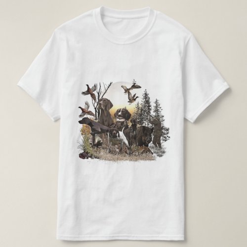 A German Shorthaired Pointer on point    T_Shirt