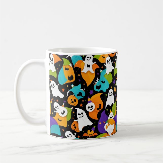 A Ghostly Halloween pattern Coffee Mug (Left)