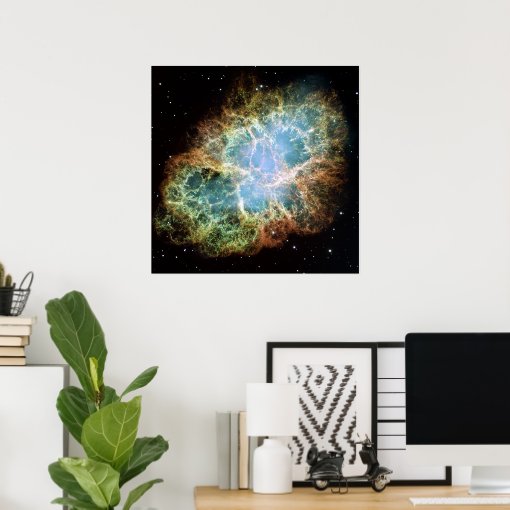 A Giant Hubble Mosaic of the Crab Nebula Poster | Zazzle