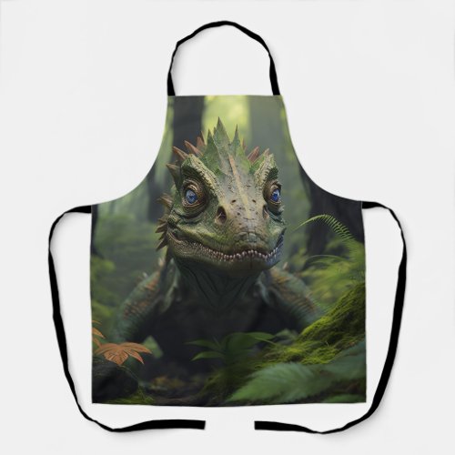 A giant lizard monster apron