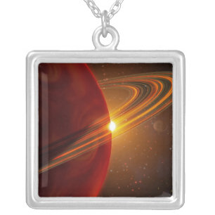 A giant planet orbiting the sun-like star 79 Ce Silver Plated Necklace