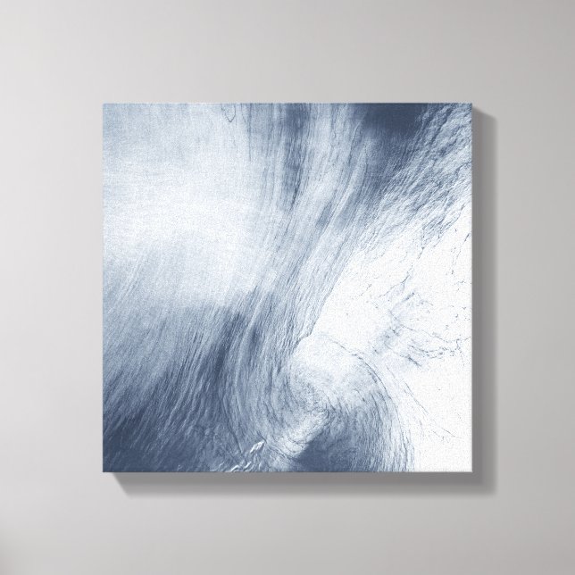 A giant whirlpool cloud swirls above the sea canvas print (Front)