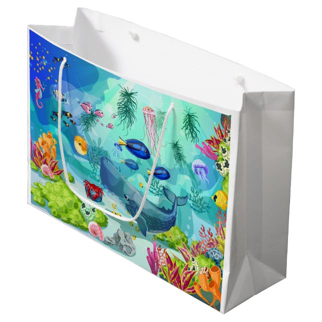 A Gift Bag with Aquatic Charm (Front Angled)