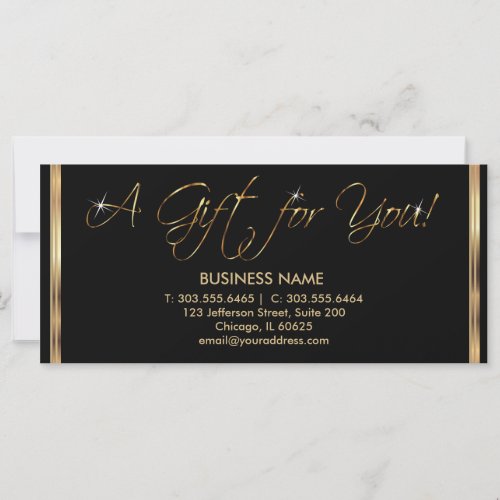 A Gift Certificate _ Black and Gold