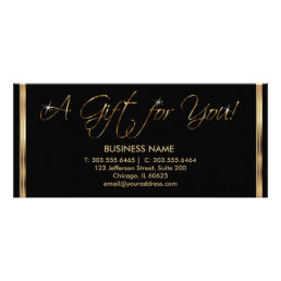 A Gift Certificate - Black and Gold