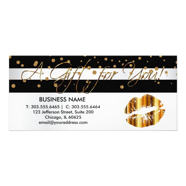 A Gift Certificate Gold Lip 💋 Confetti (Front)