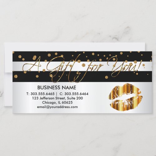 A Gift Certificate Gold Lips