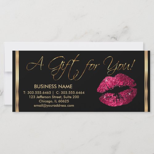 A Gift Certificate Hot Pink Lipstick Business