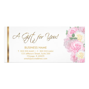 A Gift Certificate Pretty  Pink Floral