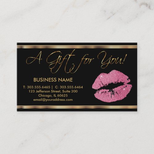 A Gift Certificate Pretty Pink Lipstick Business