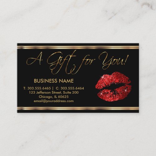A Gift Certificate Red Lipstick Business