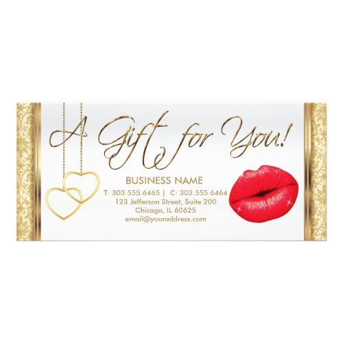 A Gift Certificate with Red Lips