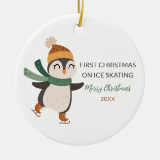A gift for ice skating lovers ceramic ornament