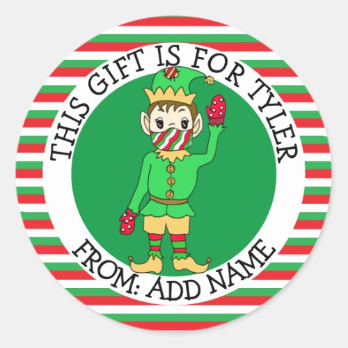 A Gift For Personalized To and From Elf Gift Tags