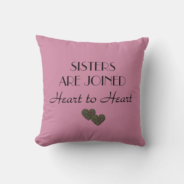 A Gift For Sister Quote Throw Pillow 16" x 16" (Front)