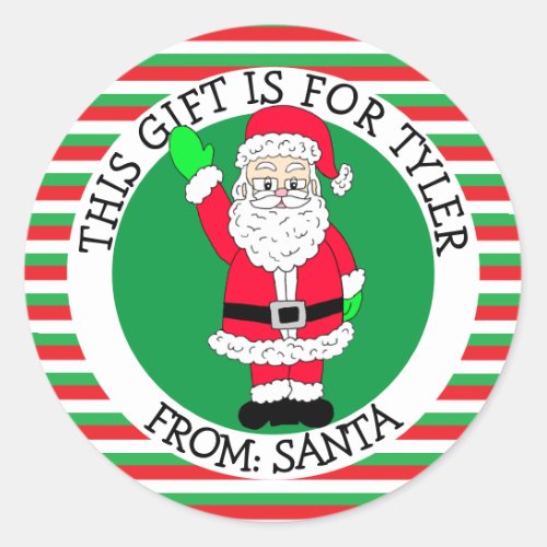 A Gift For To and From Santa Gift Tag