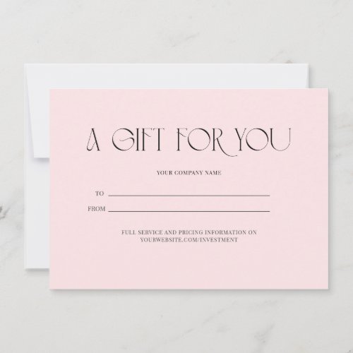 A gift for you _  blush gift certificate
