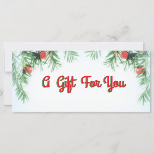 A Gift For You Cash  Certificate Retro Gift Card