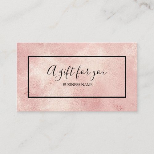 A Gift For You Pink Blush Foil Gift Certificate