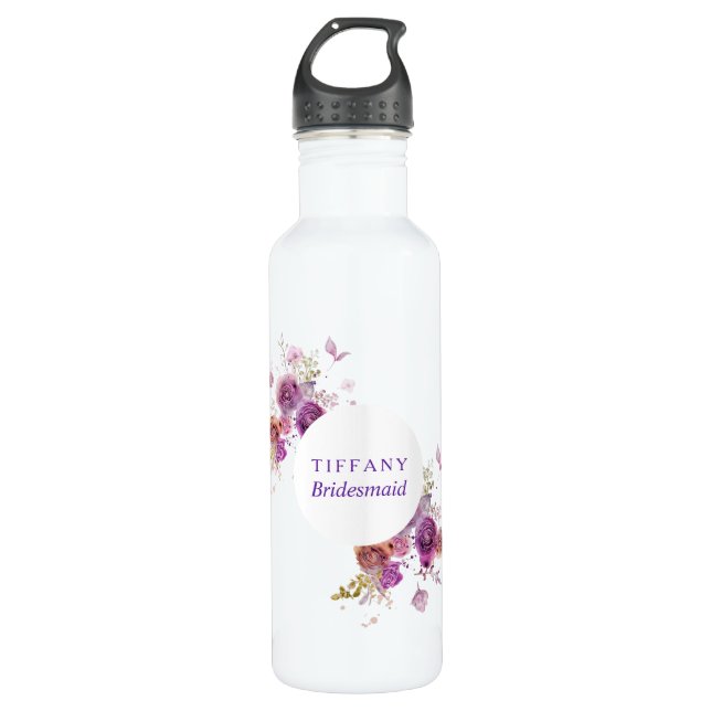A gift for your bridesmaid stainless steel water bottle (Front)