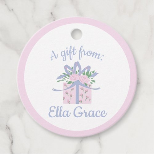 A gift from _ Gift tag labels