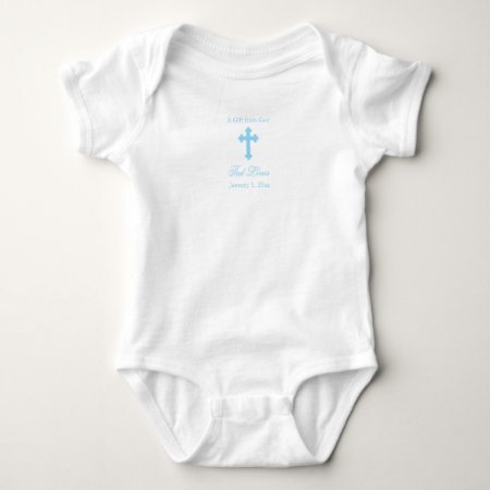 A Gift From God  |  Boy Christening Baby Bodysuit