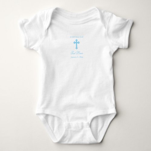 A Gift from God    Boy Christening Baby Bodysuit
