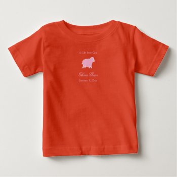 A Gift From God  |  Girl Christening Baby T-shirt by KeepsakeGifts at Zazzle