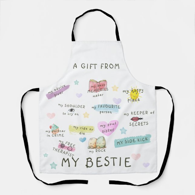 A Gift From  My Bestie Apron (Front)
