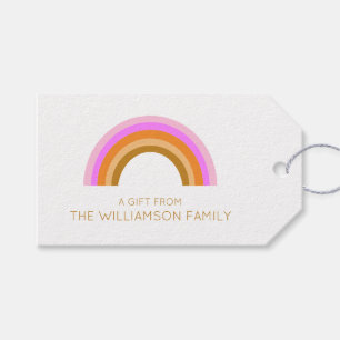 A Gift From Rainbow Personalized Family Name Boho Tags