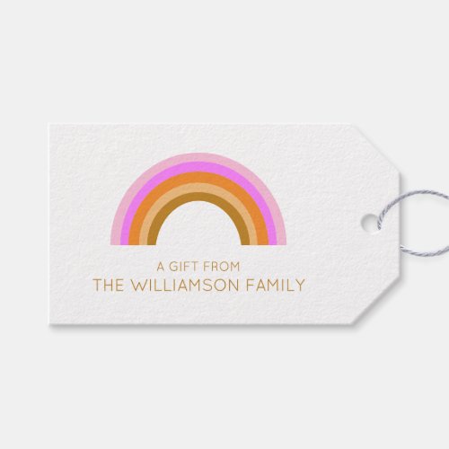 A Gift From Rainbow Personalized Family Name Boho Tags