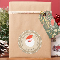 A Gift From Santa Cute Santa Christmas Sticker