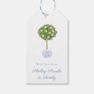 A Gift From: Sunny Lemon Tree Topiary Spring Gift Tags
