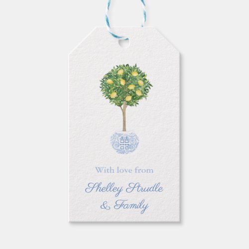 A Gift From Sunny Lemon Tree Topiary Spring Gift Tags