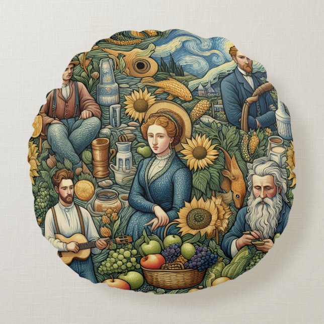 A gift full of sincerity,Pillow Round Pillow (Front)