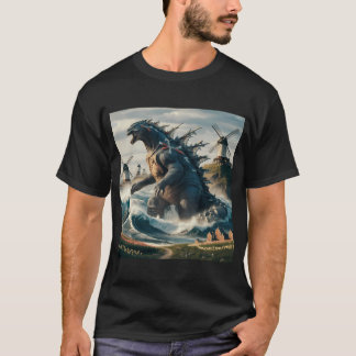 A gigantic Dutch Kaiju Titan, emerging from the oc T-Shirt