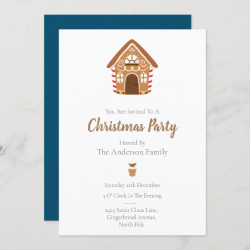 A Gingerbread Christmas Invitation