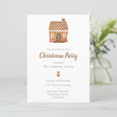 A Gingerbread House Christmas Invitation | Zazzle