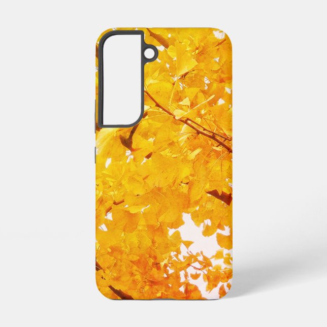 a ginkgo tree that embraces autumn samsung galaxy case (Back)