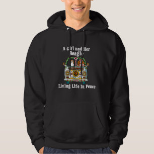 A Girl And Her Animals Living Life In Peace Beagle Hoodie