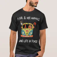 a girl and her animals living life in peace