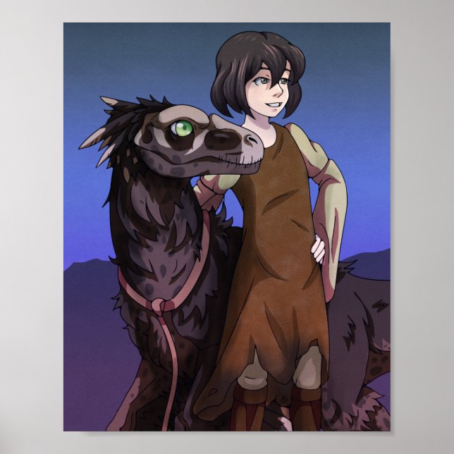 A Girl and her Dinosaur Poster (Front)