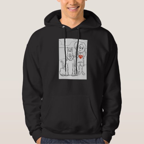 A Girl And Her Dog Premium Hoodie