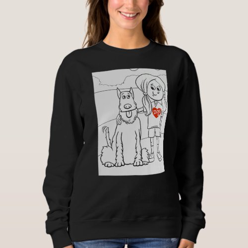 A Girl And Her Dog Premium Sweatshirt
