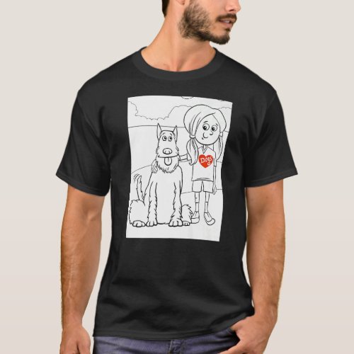 A Girl And Her Dog Premium T_Shirt