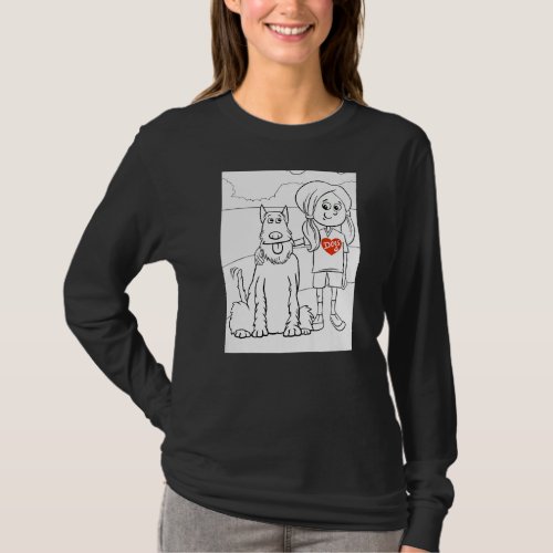 A Girl And Her Dog Premium T_Shirt