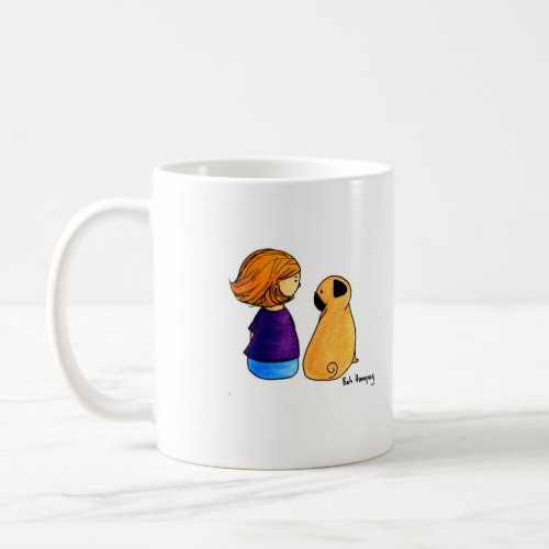 A Girl and Her Pug blonde Coffee Mug