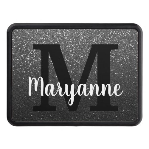 A Girl and Her Truck Modern Glitter Monogrammed Hitch Cover