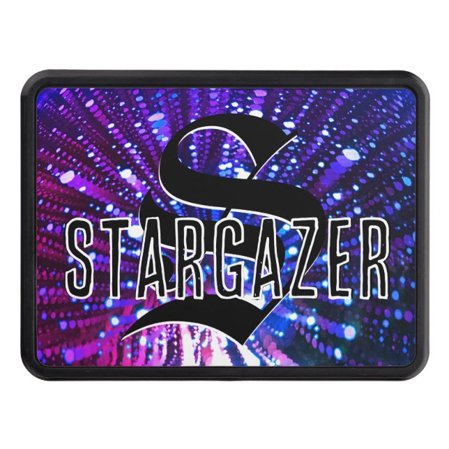 A Girl and Her Truck Space Galaxy Name Monogrammed Hitch Cover (Front)